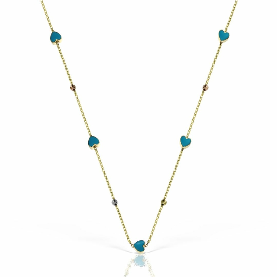 Colier Inimioare Aur 14K n-32