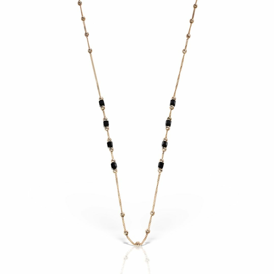 Colier Cu Bilute Aur Roz 14K n-33