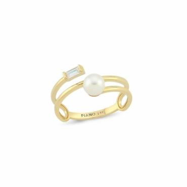 Inel Aur 14K cu Perla PXR0040