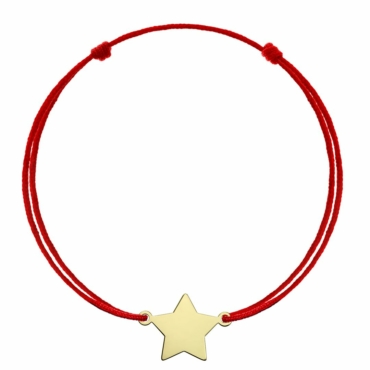 Brățară Cu Șnur Roșu Și Steluță  Aur 14K SR49
