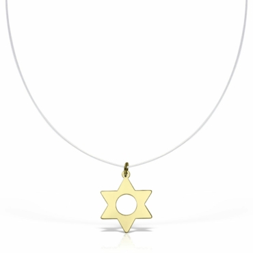 Lănțișor Fir Transparent Cu Steluță Din Aur 14K PBS35
