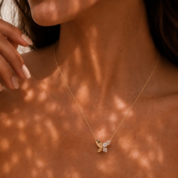 colier fluture aur 14k phx0003 p