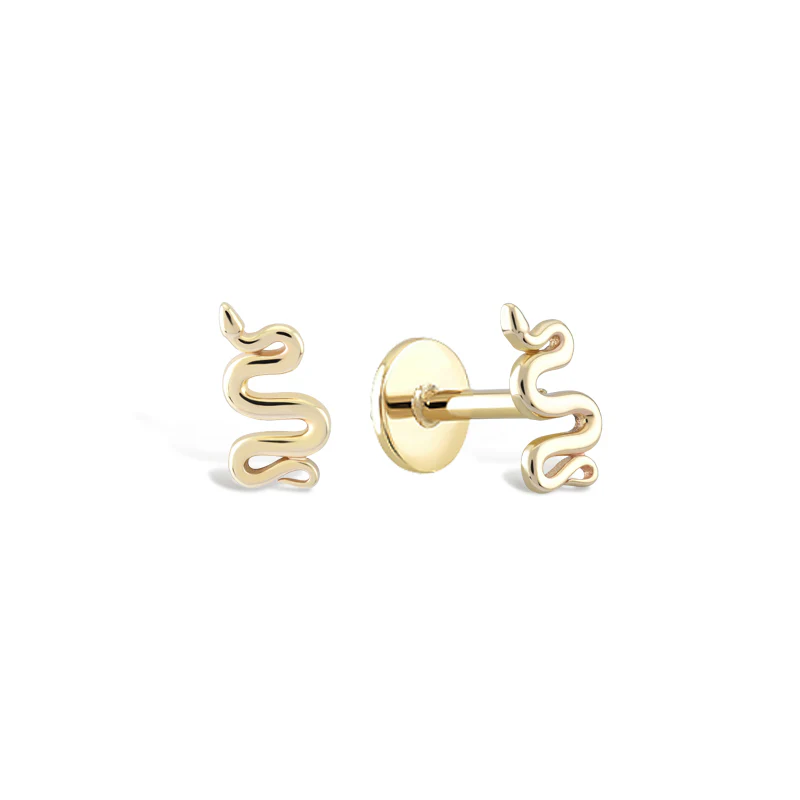 piercing ureche sarpe aur 14k pcxe0044 10