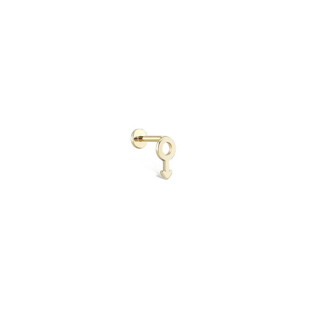 Piercing Ureche Aur 14K PCXE014912 Bianco Nero