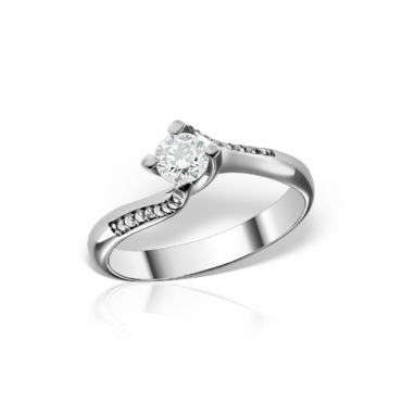 Inel Cu Diamant Aur 18K AYZ0688 0.32CT, 0.07CT