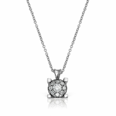 Colier Cu Diamante Aur 18K F028215 0.09CT, 0.17CT