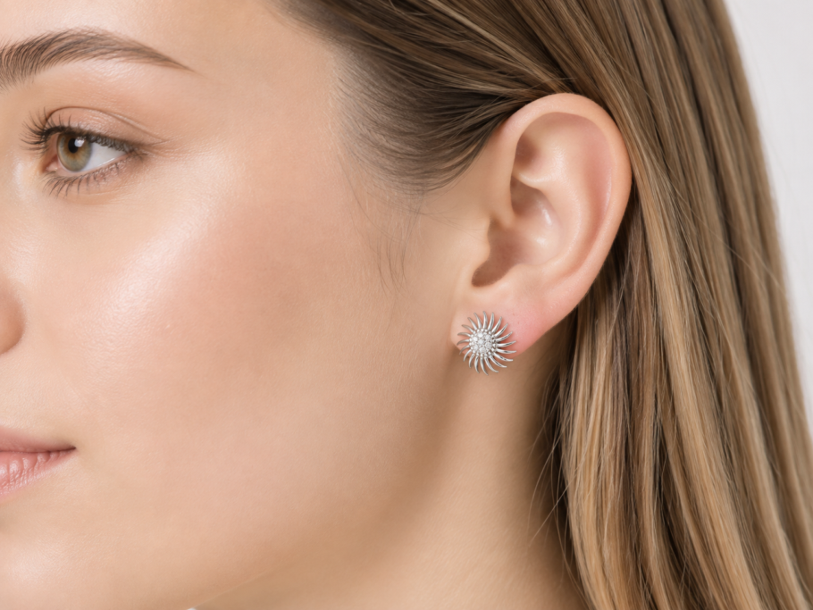 Cercei Cu Soare Aur 14K E-43