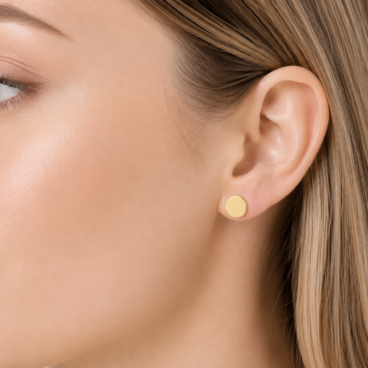 cercei cu banut aur 14k e 55