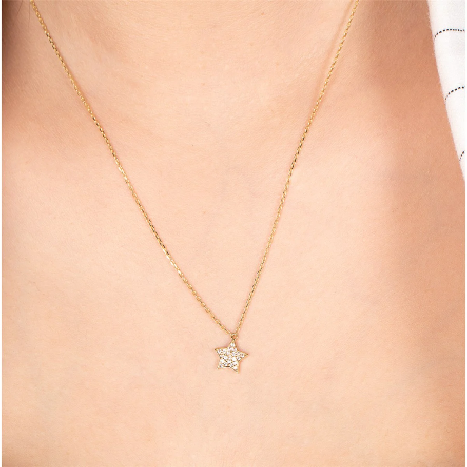 Colier Cu Stea Aur 14K PHX0008-P