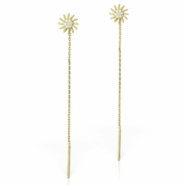 Cercei Cu Soare Aur 14K CC-31