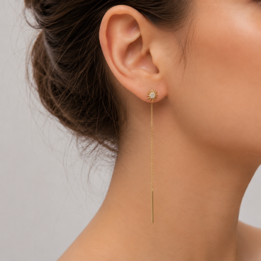 cercei cu soare aur 14k cc 31