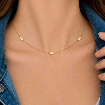 colier tip choker aur 14k nf54