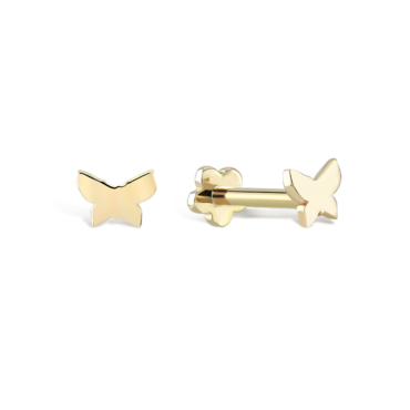 Piercing Ureche Fluture Aur 14k PCXE0041-10