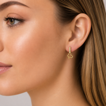 cercei fluturas aur 14k c 4