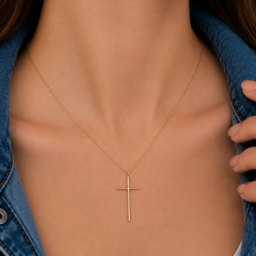 colier cruce aur 14k nf74