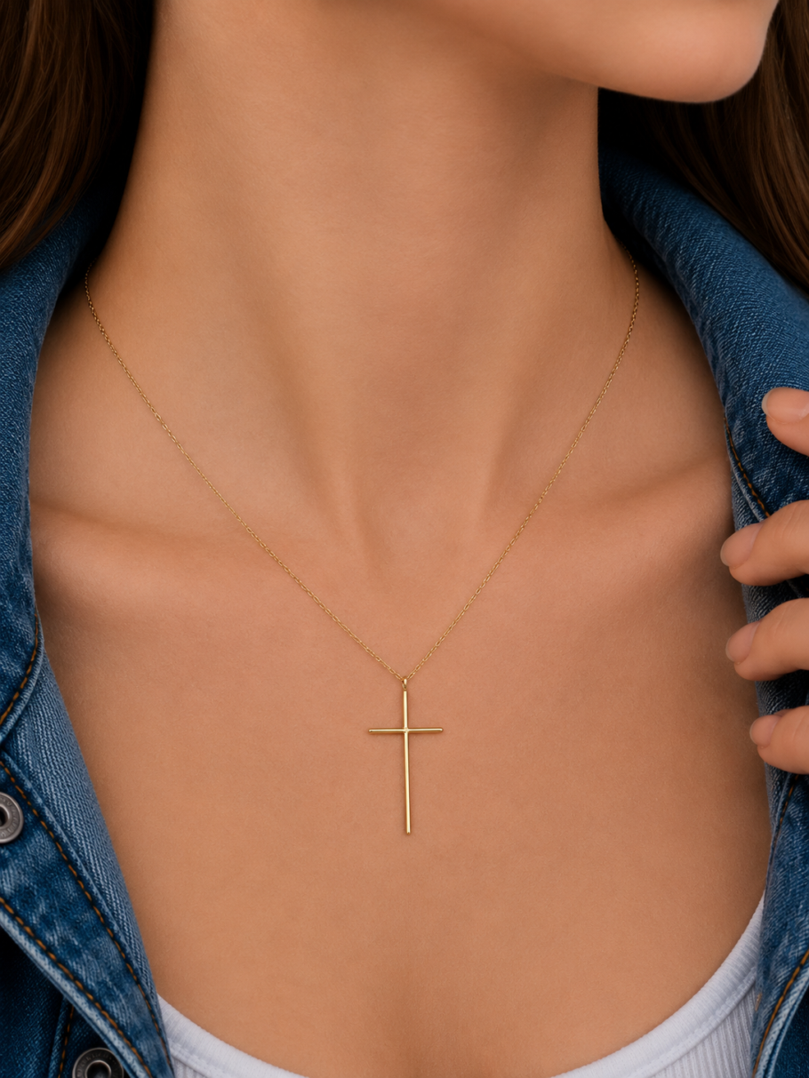 Colier Cruce Aur 14K NF74