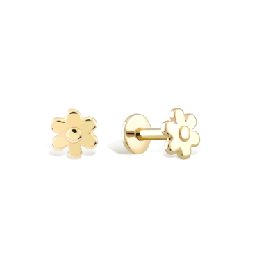 piercing ureche floricica aur 14k pcxe0025 12