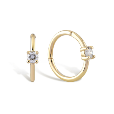 piercing ureche hoop aur 14k pcxe0067 cz