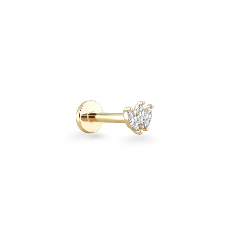 piercing ureche aur 14k pcxe0213 cz