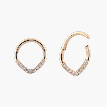 piercing ureche hoop aur 14k pcxe0313 cz