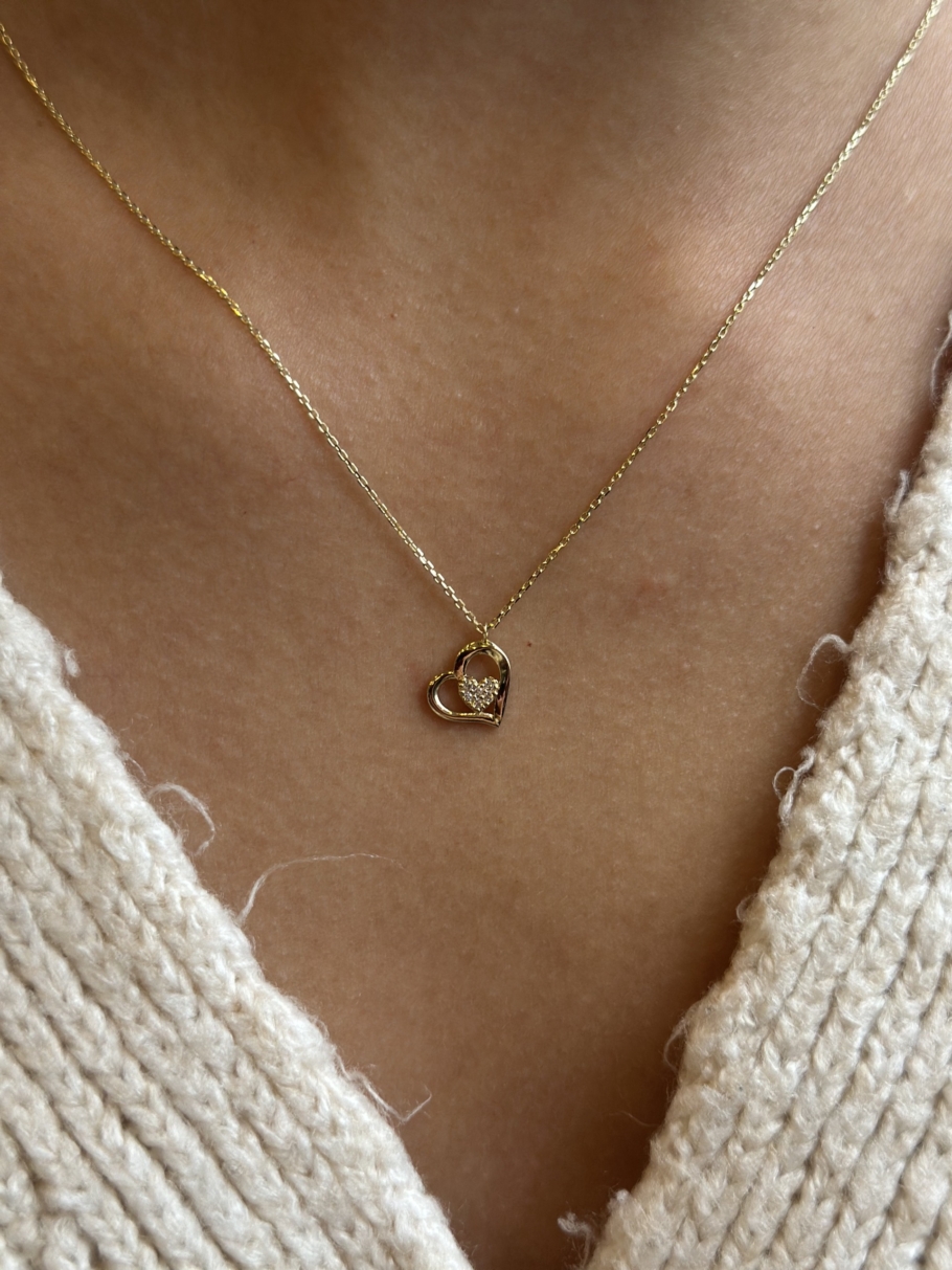 Colier Cu Inima Aur 14K PXP0032