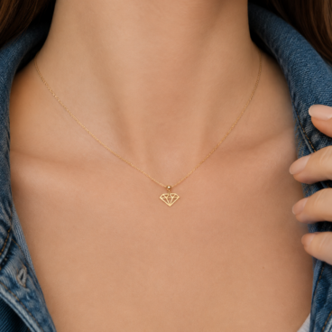 colier cu diamant aur 14k mvk 1 36