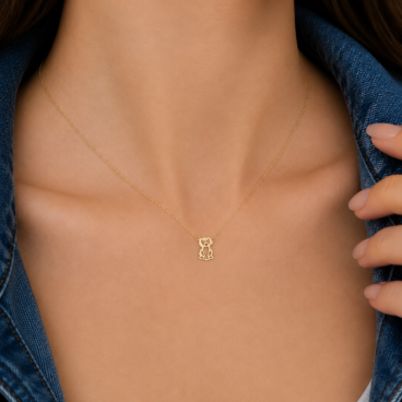 colier catelus aur 14k mvk 20 53
