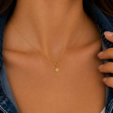 colier soare aur 14k mvk 8 14