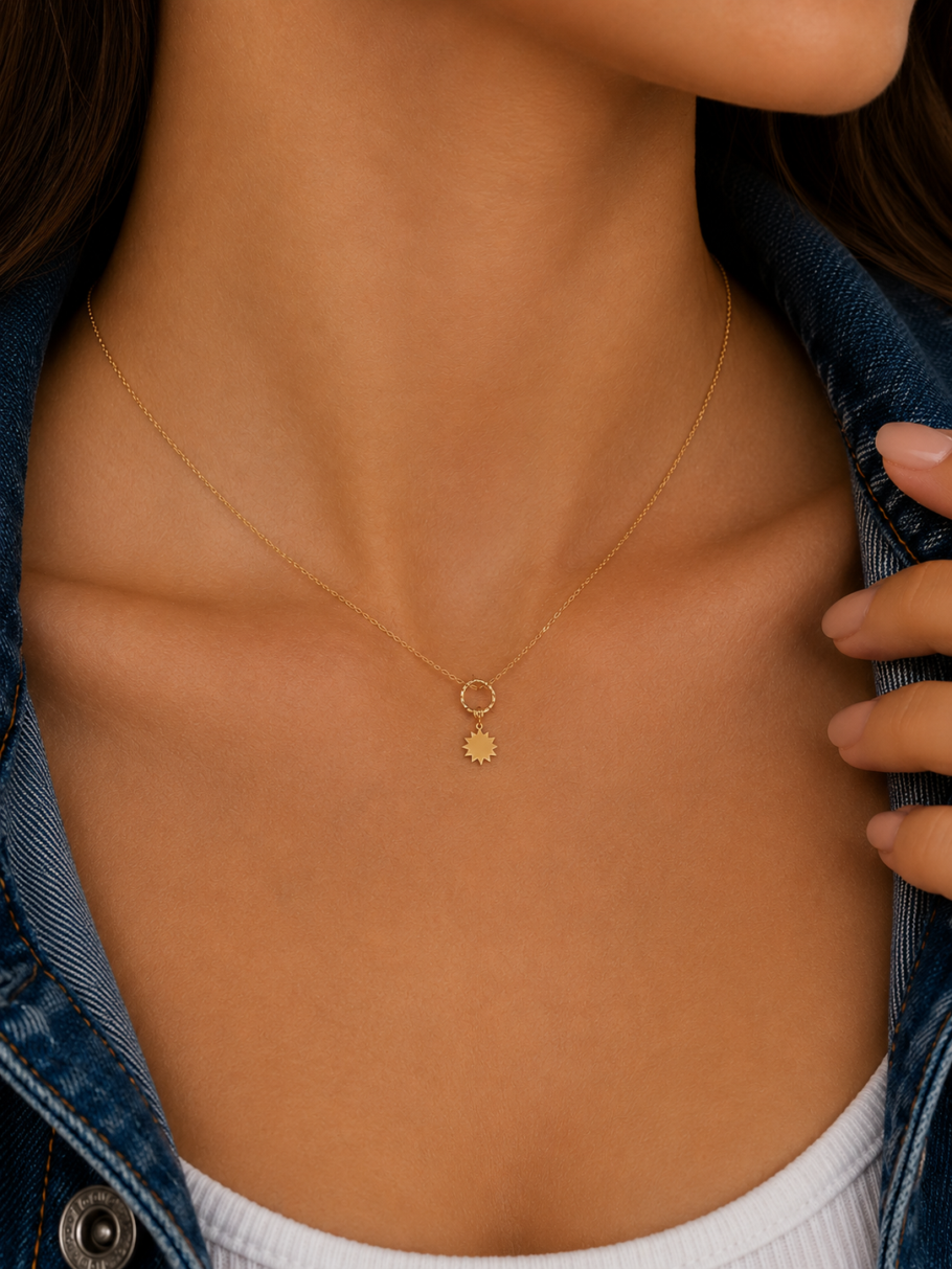 Colier Soare Aur 14K MVK-8-14