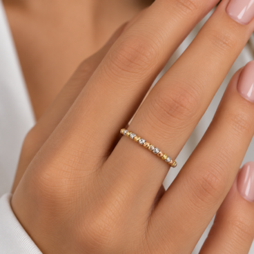 inel cu bilute aur 14k i 59