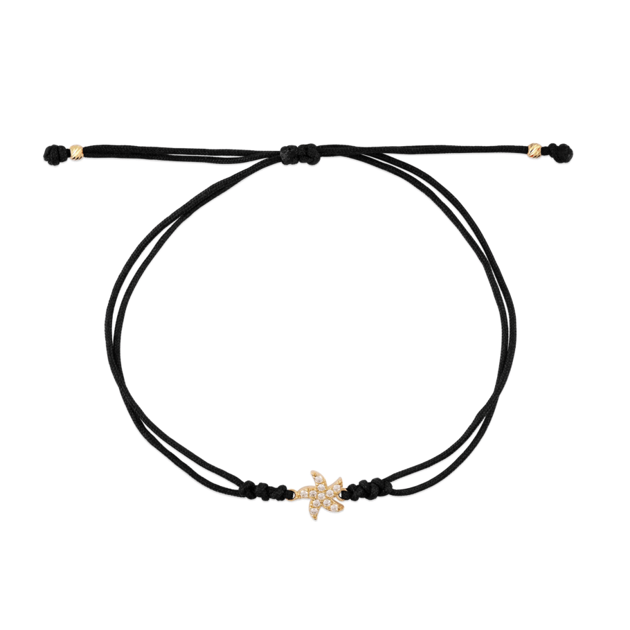 bratara cu snur si steluta aur 14k pxb0175