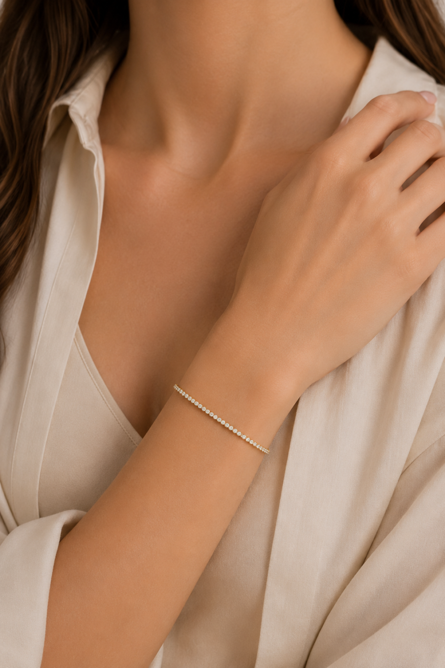 Bratara Tennis Aur 14K B-45