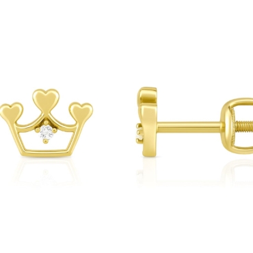 cercei coronita copii aur 14k cpr68