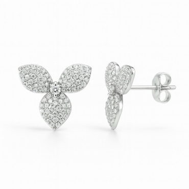 cercei floare argint ac 18