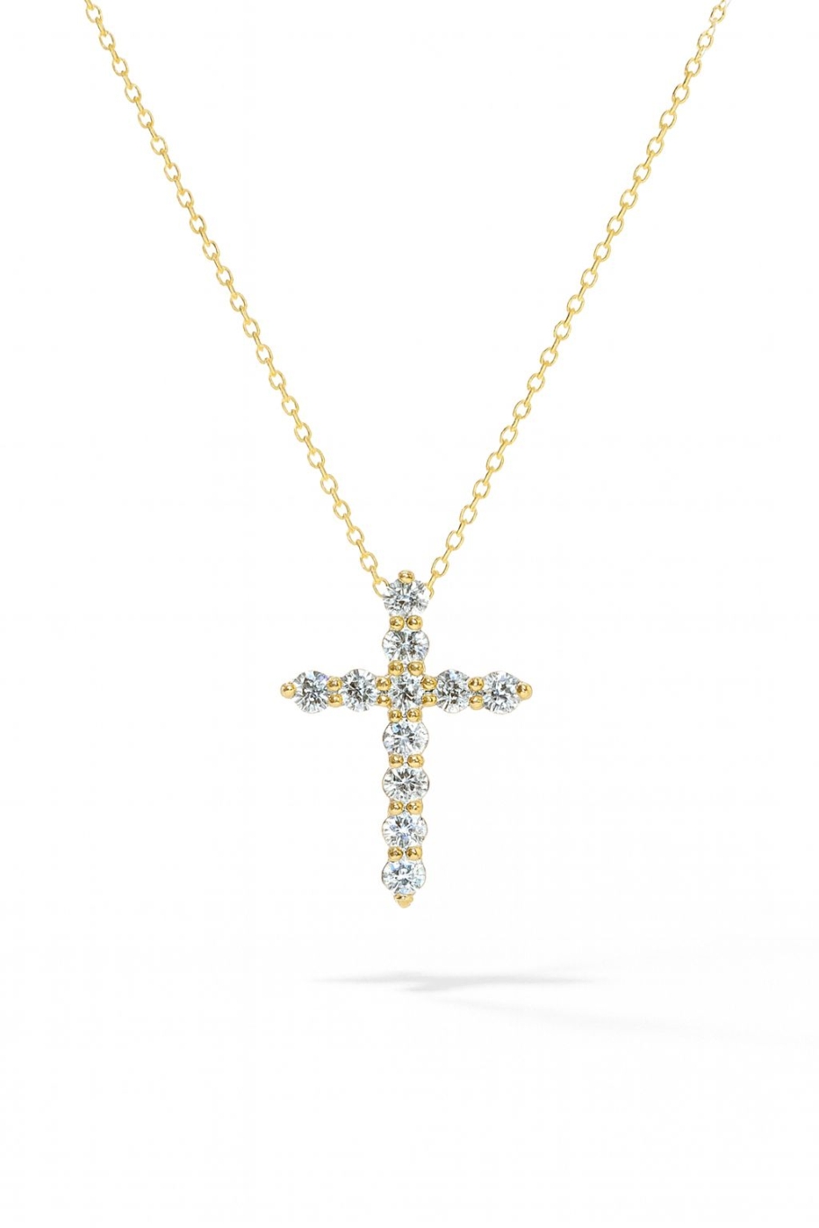 Colier Cruce Cu Diamante Aur 18K AHC2306 0.26CT