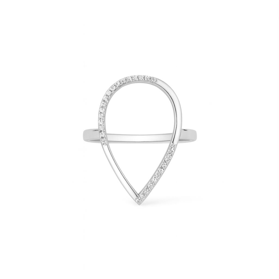 Inel Lacrima Cu Diamante Aur 18K AYZ6034 0.08CT