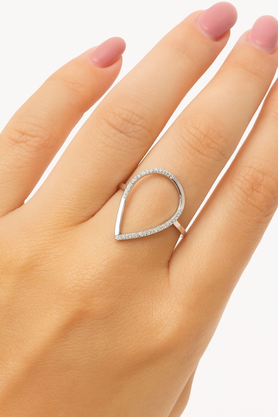 Inel Lacrima Cu Diamante Aur 18K AYZ6034 0.08CT