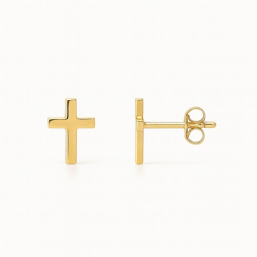 cercei cruciulita aur 14k e 10