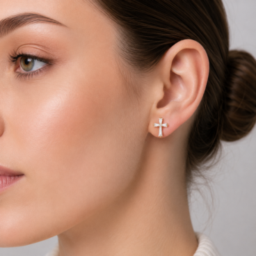 cercei cruciulita aur 14k e 22