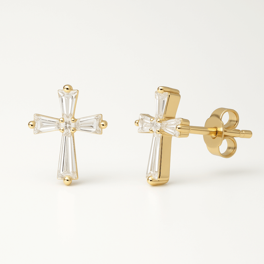 Cercei Cruciulita Aur 14K E-22