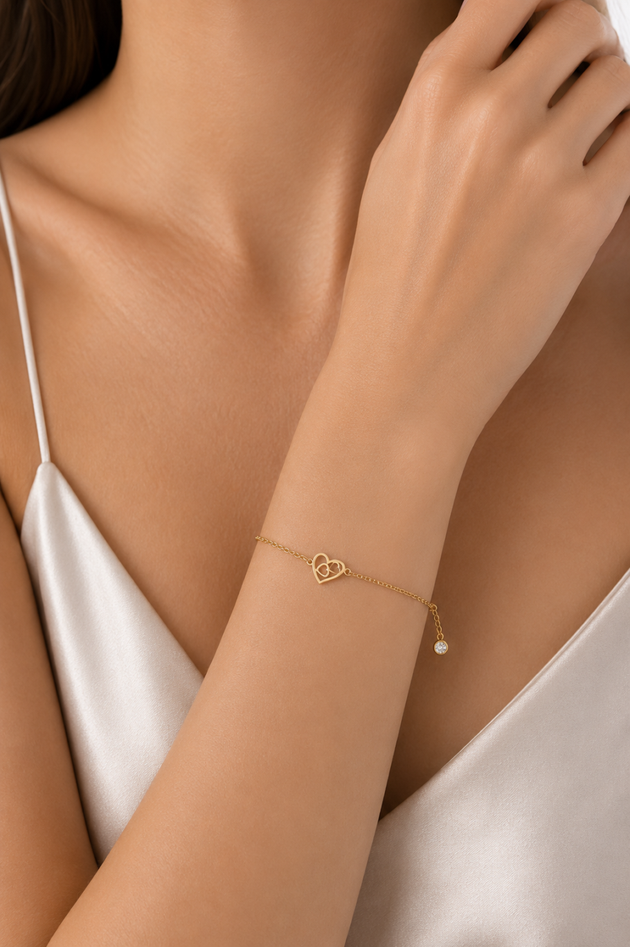 Bratara Inimioare Aur 14K B-60