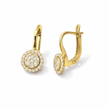 cercei cu diamante aur galben 18k akp6314