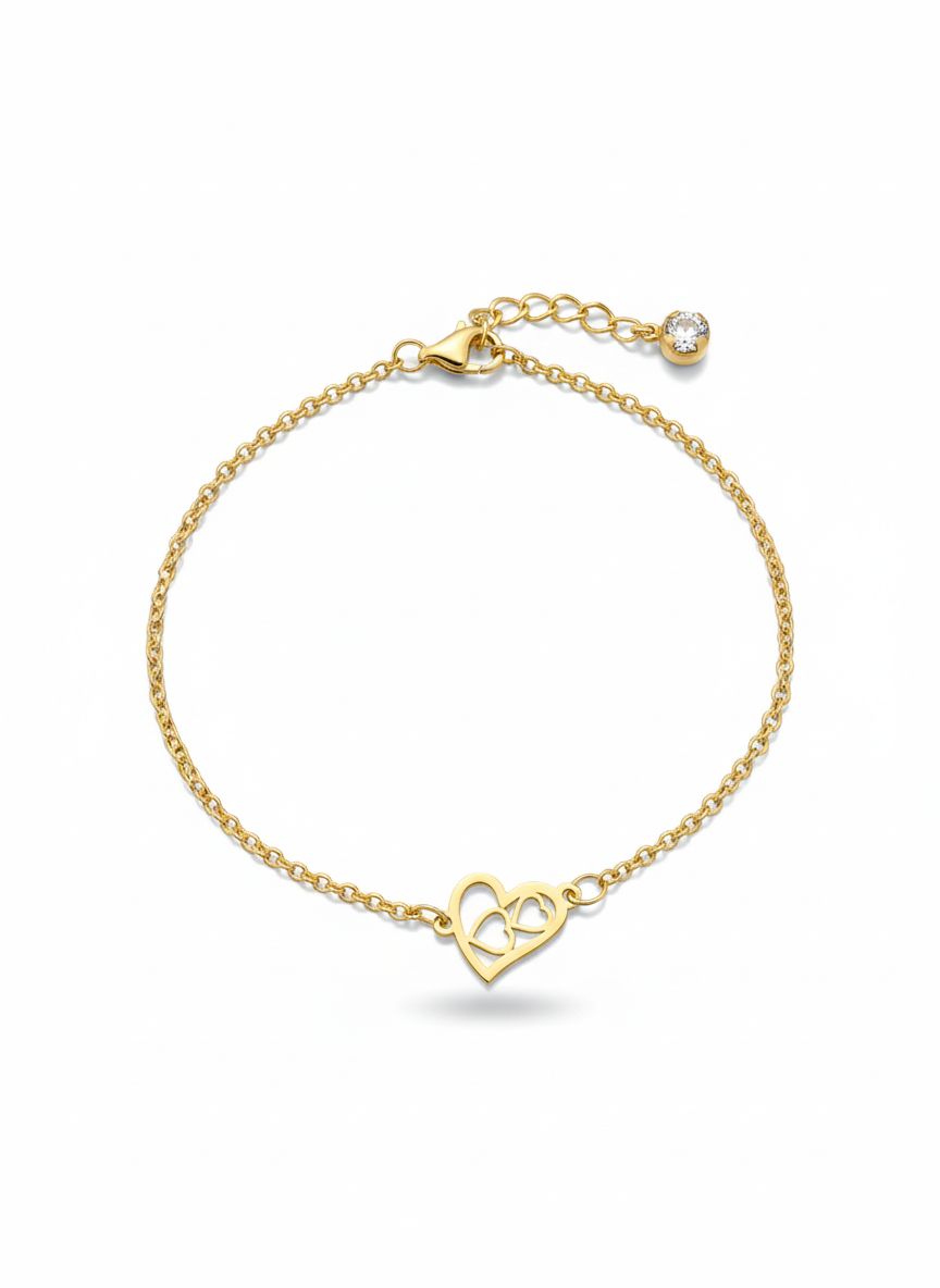 Bratara Inimioare Aur 14K B-60