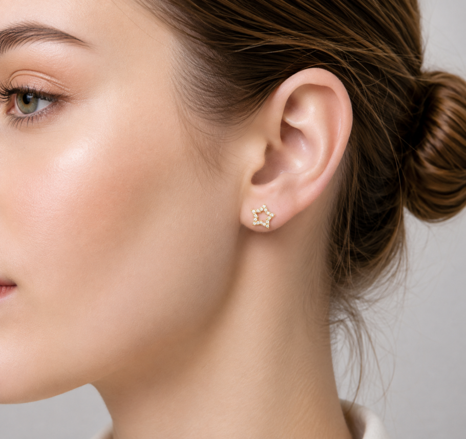 Cercei Steluta Aur 14K CCC18