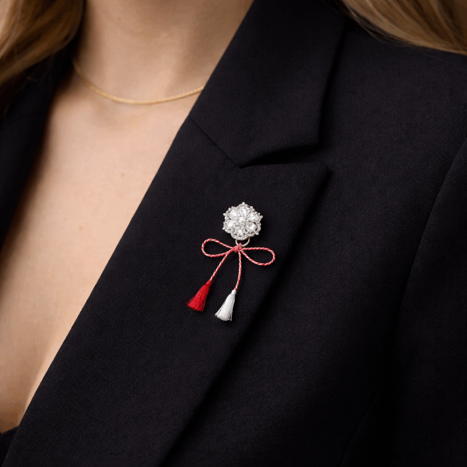 Brosa Floare Argint 925 BM-12