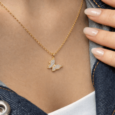 colier fluturas aur 14k n 70