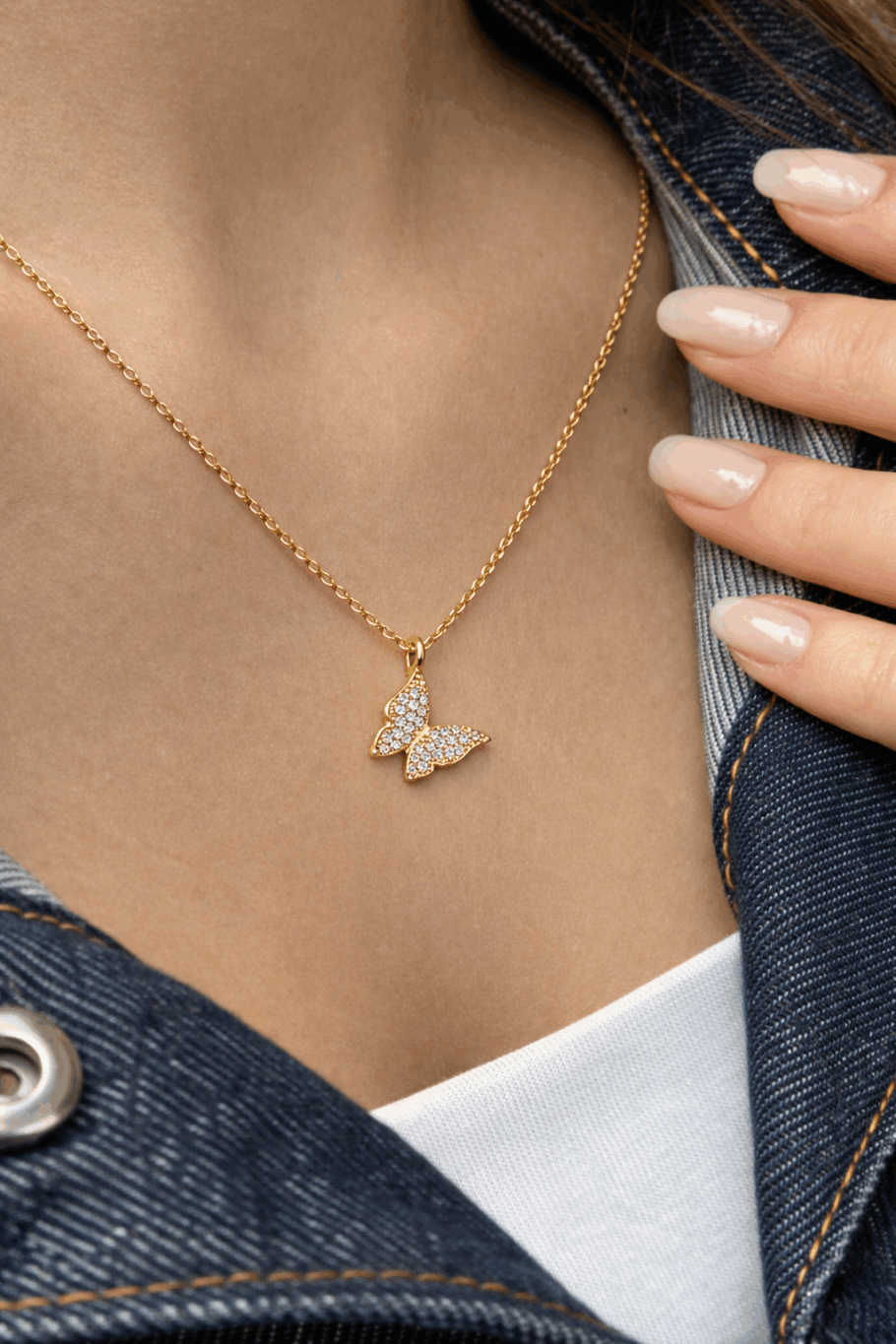 Colier Fluturas Aur 14K N-70