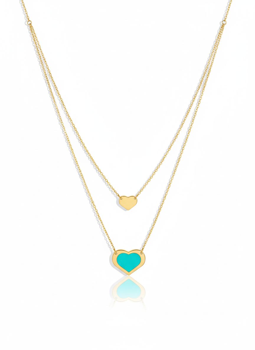 Colier Inimi Aur 14K N-64