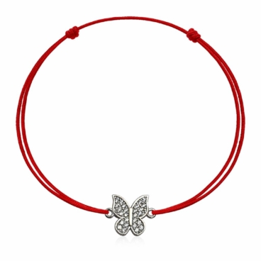 bratara cu snur rosu si fluturas argint 925 bs 3