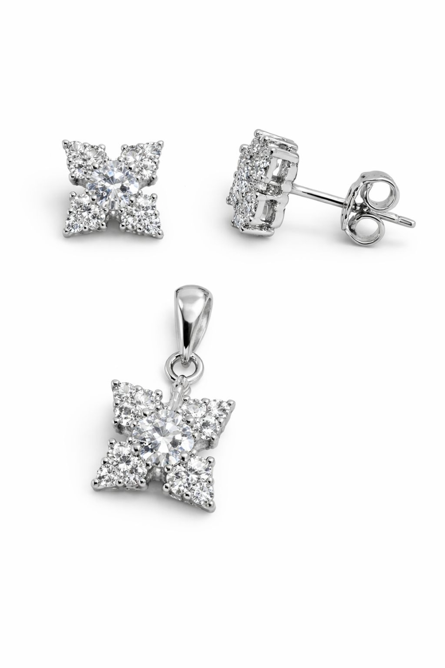 Set Floare Argint 925 AS-32